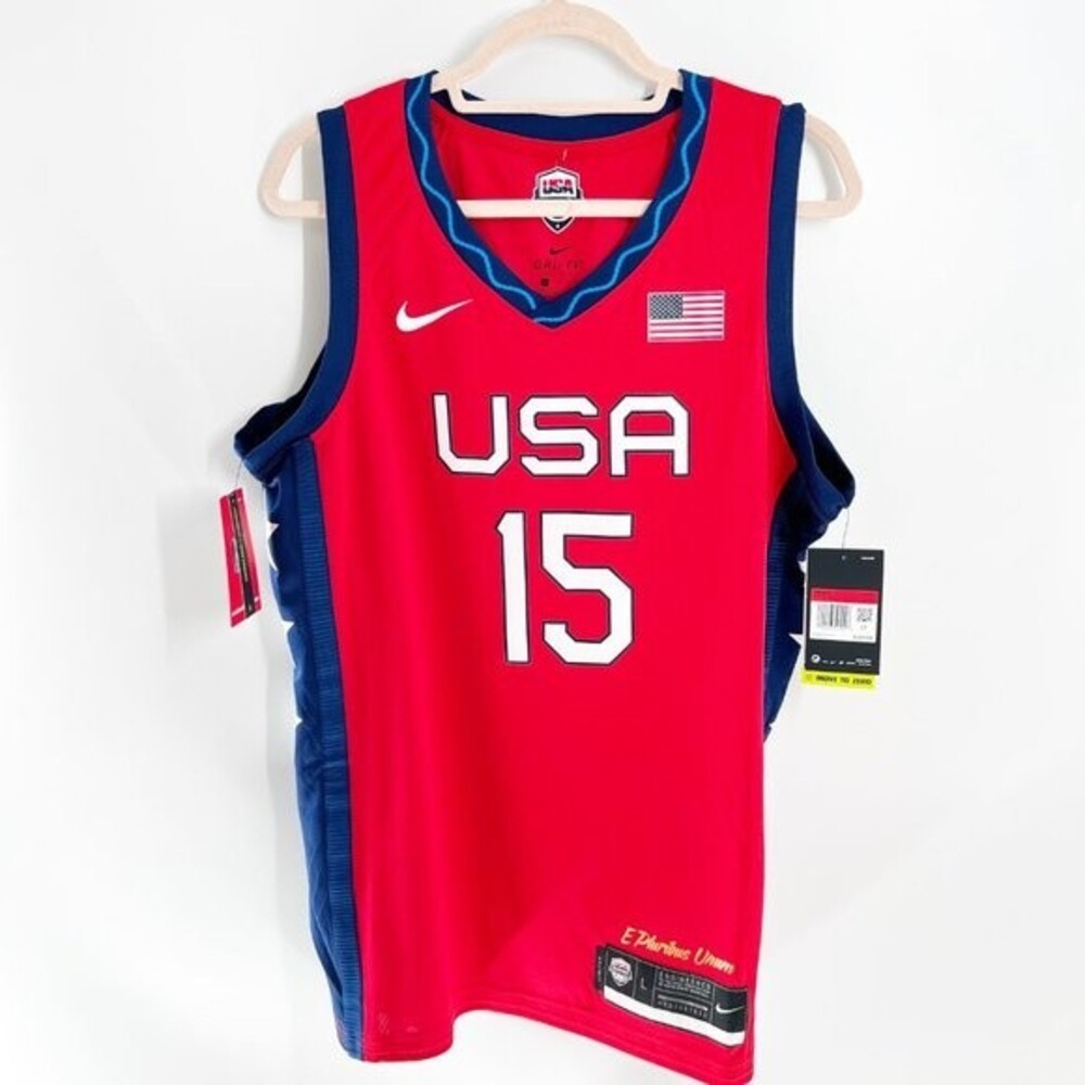 NIKE Team Usa  Women's Basketball Jersey In Sport Red, white Size L NWT